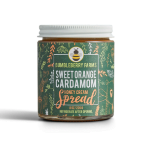 sweet orange cardamom honey cream spread